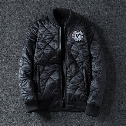 Winter Bomber Jacket Men Military Pilot Jacket Badge Fashion Double Side Wear M image 11