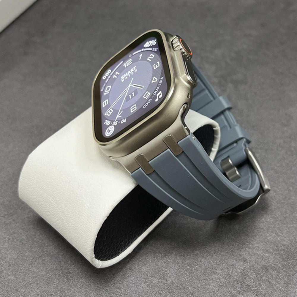 Rubber Soft Strap For Apple Watch Ultra 49mm 45mm 44mm Sports Modification Kit  image 9
