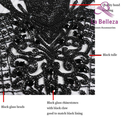 La Belleza New   handmade AB black silver 6color bodice Rhines
