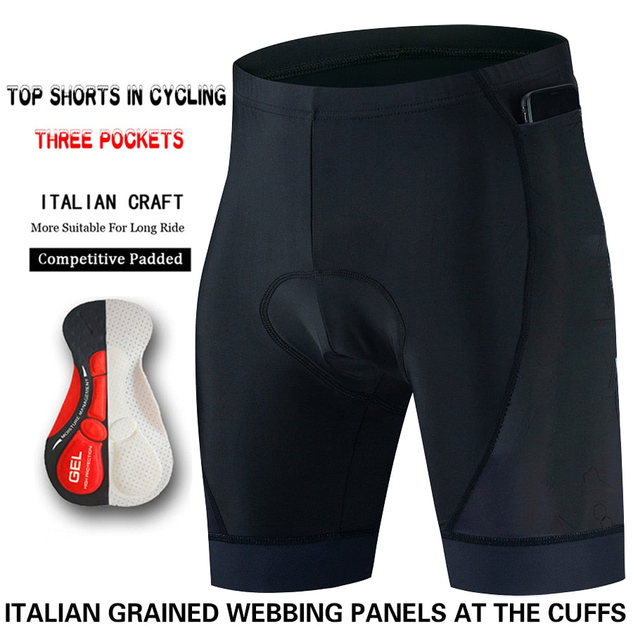 Three pocket Cycling Shorts Bike Tights Triathlon 5D Gel Padded Pro Lycra Bicyc image 6