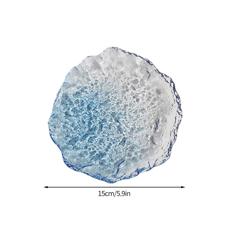 Transparent Glass Plate Creative Jewelry Storage Tray Decorative Plates Cake De image 3