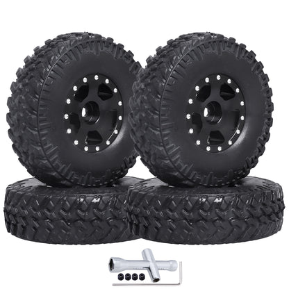 Hobbypark High-Performance Rubber 1/18 1/24 Scale RC Crawler Tires for Axial SC image 2