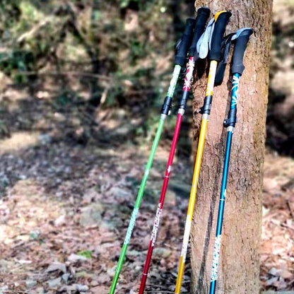 5 Section Outdoor Fold Trekking Pole Camping Portable Walking Hiking Stick For image 8