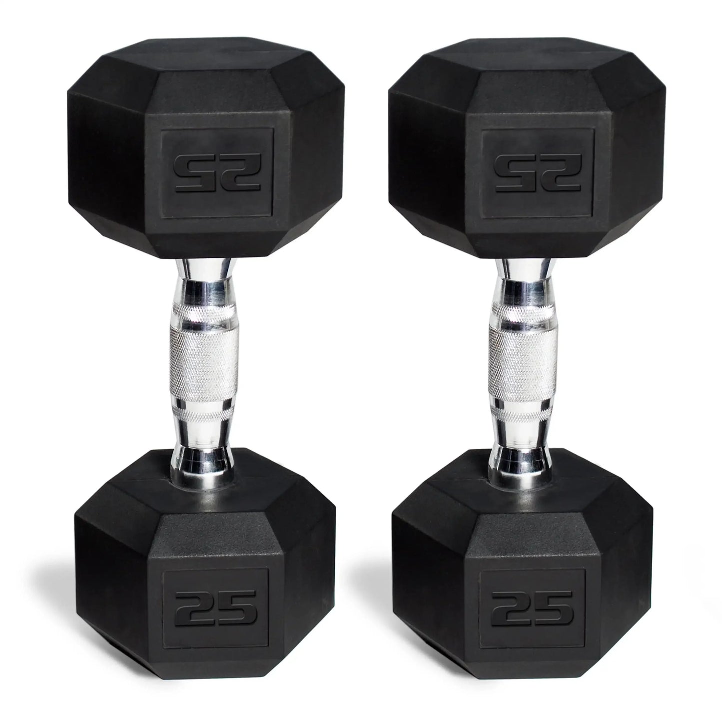 (2 pack) Barbell, 45lb Coated Hex Dumbbell, Single image 1