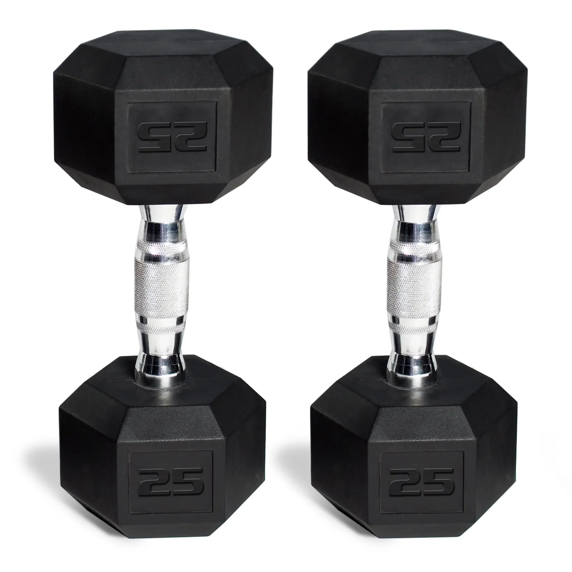 (2 pack) Barbell, 45lb Coated Hex Dumbbell, Single image 1