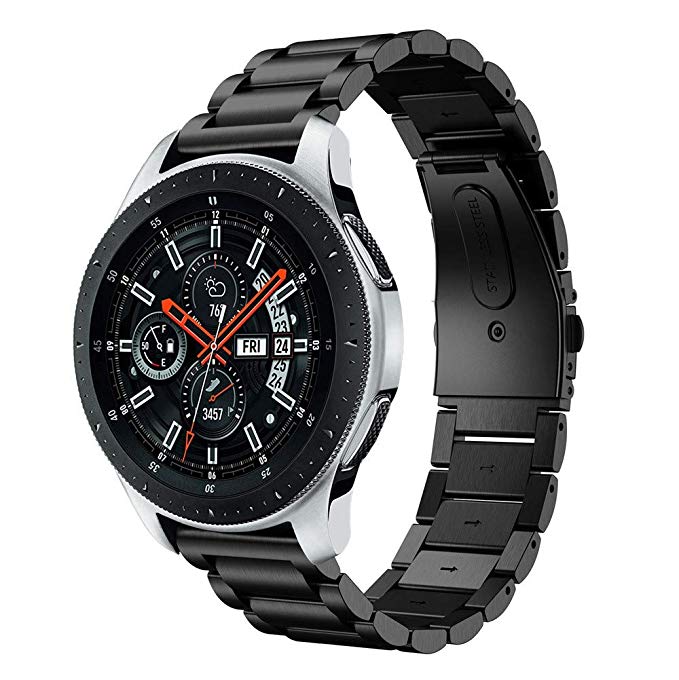 22mm Metal strap for Samsung Galaxy Watch 3 Huawei GT3 Pro Amazfit GTR/GTS Stai image 2
