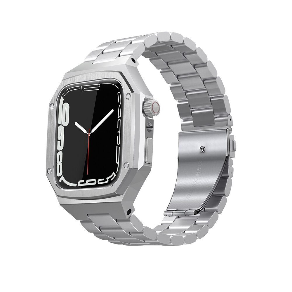 Luxury Modification Mod Kit For Apple Watch Band Case 49mm 44mm 45mm Rubber Str image 0