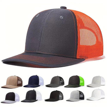  Sale Unisex Cap Slight Curved Brim Style Trucker Hat  Men & Women Casual Ou image 0