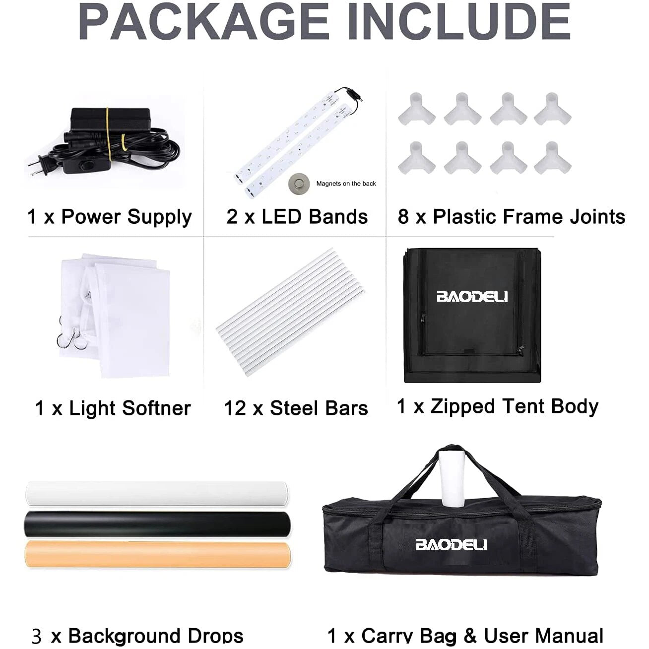 Po Studio Light Box 16x16in 40x40cm Pography Adjustable Brightness Po image 1