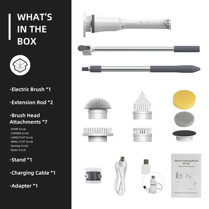 Viladepot Electric Cleaning Brush 9 in 1 Multifunctional Wireless Rotatable Cle image 3