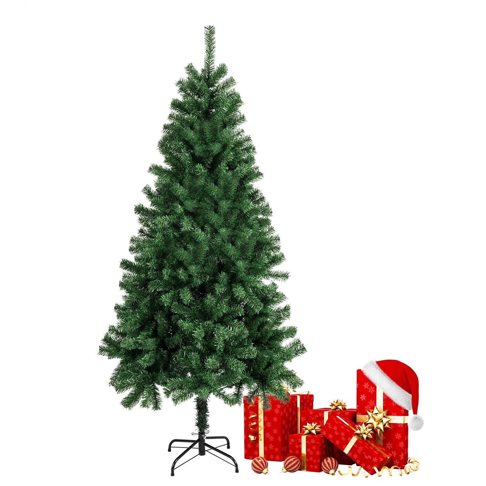 6/7ft Artificial Green Christmas Tree Decoration Holiday Festival Xmas Realisti image 4