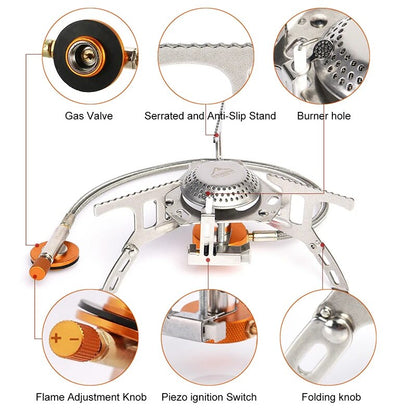 Widesea Camping Gas Stove Outdoor Tourist Burner Strong Fire Heater Tourism Coo image 8
