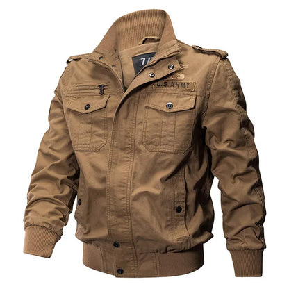 Motorcycle Military Bomber Jacket Men Spring Autumn motor Casual Multi-pocket P image 2