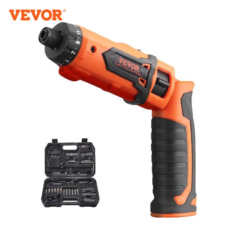 VEVOR 4V 6.5Nm Cordless Screwdriver Electric Screwdriver Rechargeable Set with