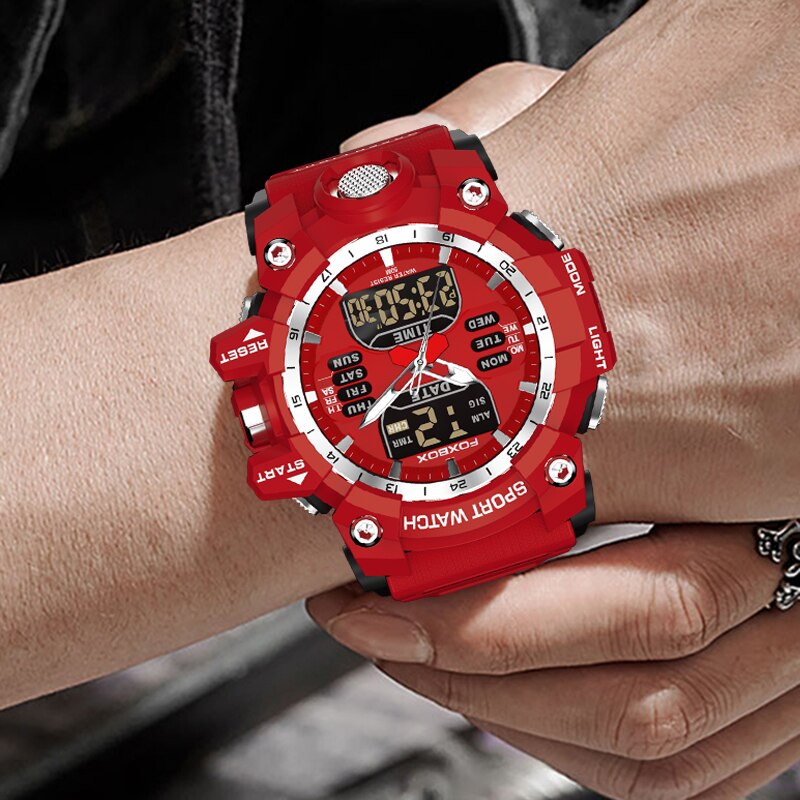New Men Watch Dual Time LED Digital Watch for Men Waterproof Chronograph Quartz image 7