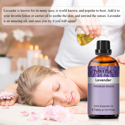 PHATOIL 3pcs Essential Oils Set for Humidifier 30ml Lavender Lemon Peppermint A image 3