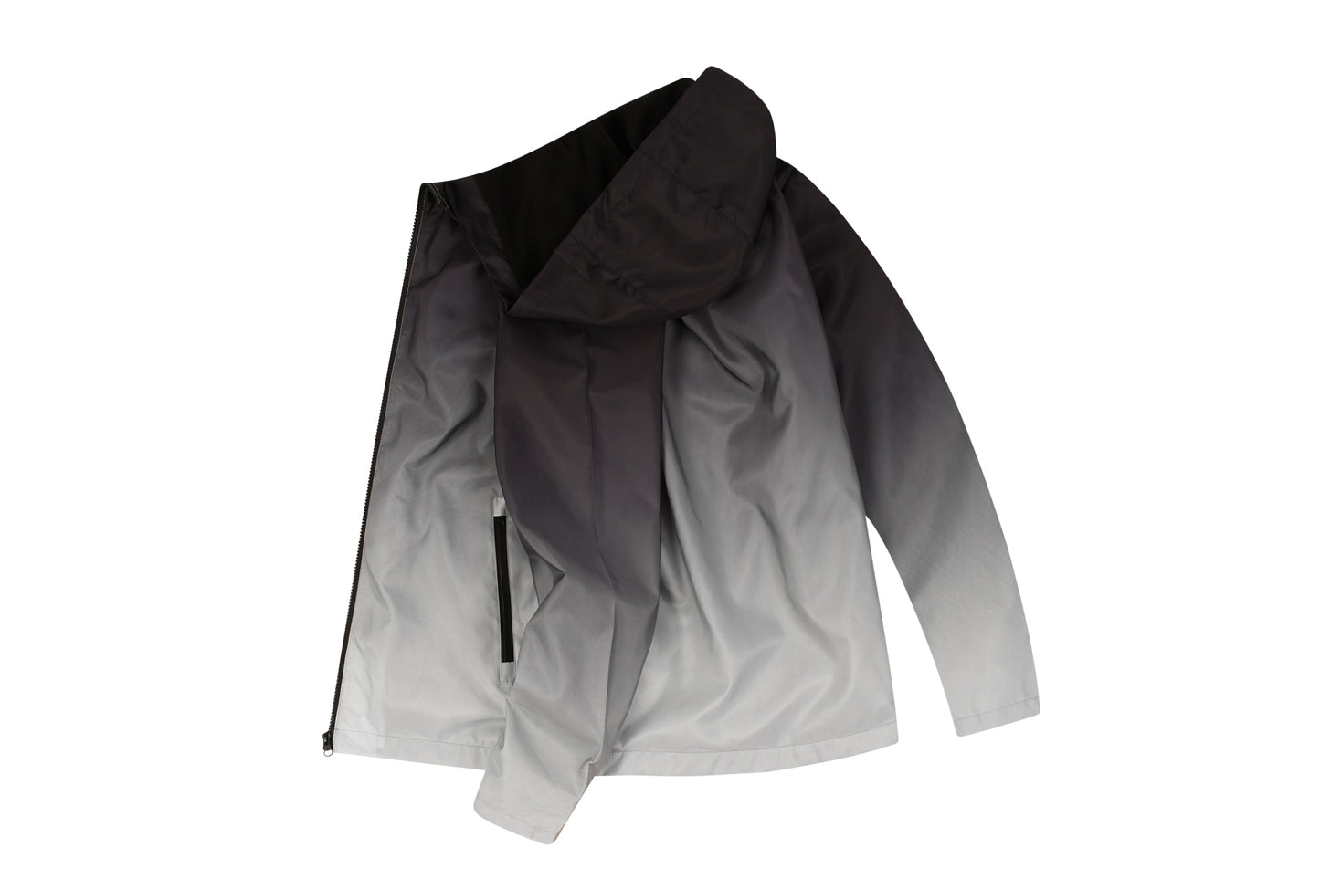 New Men's Clothing Trench Gradient Breathable Pockets Zipper Hooded Pockets Spo image 2