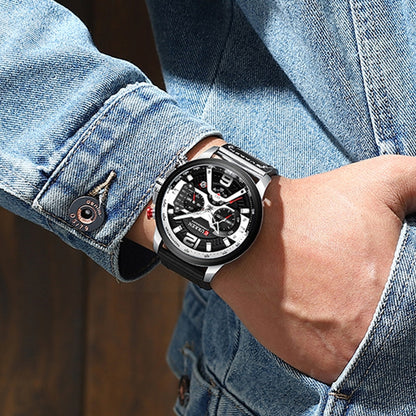 CURREN Casual Sport Watches for Men Top Brand Luxury Military Leather Wrist Wat image 9