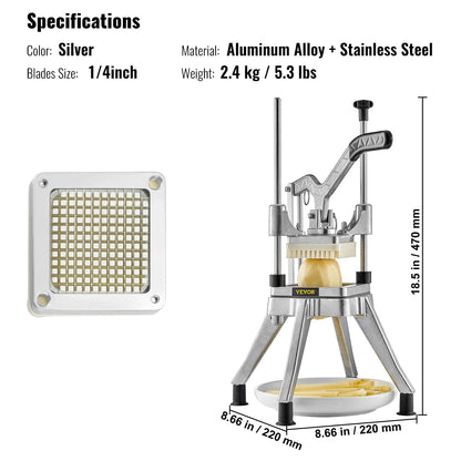 VEVOR Commercial Vegetable Fruit Heavy Duty Professional Food Dicer Kattex Fren image 2