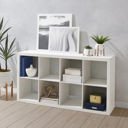 8-Cube Storage Organizer, White Texture image 8