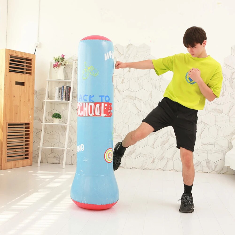 Inflatable Punching Bag Gym Fitness Boxing Training  Sandbag Stress Relief Toys image 5