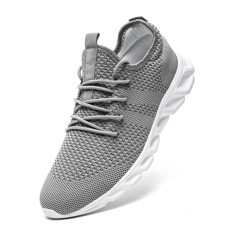 Men Casual Sport Shoes Light Sneakers White Outdoor Breathable Mesh Black Runni image 1