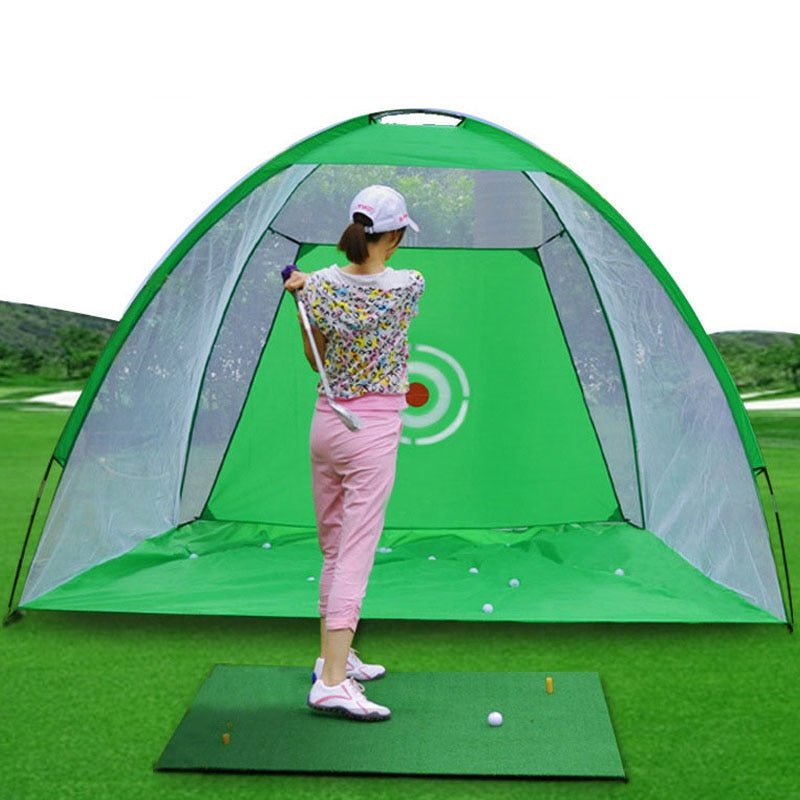2M Golf Practice Net Tent Strike Cage Outdoor Indoor Grassland Mesh Mat  Garden image 5