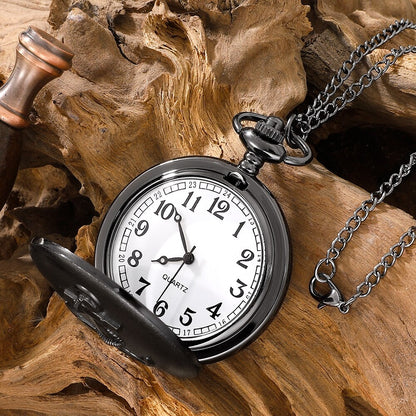 Vintage Pirate Anchor Quarzt Pocket Watch with Chain Necklace Vintage Quartz Pe image 2