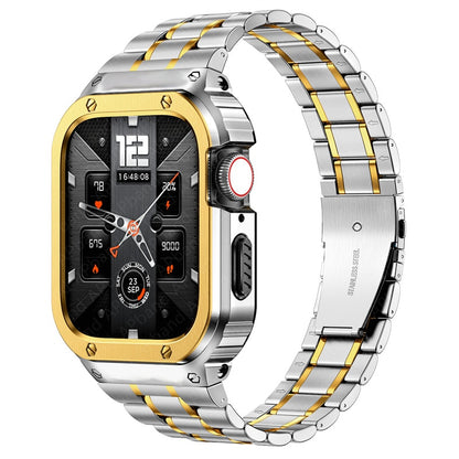 Stainless Steel Case+Strap For Apple Watch Band 44mm 45mm 49mm 45 mm Bumper Cov image 2