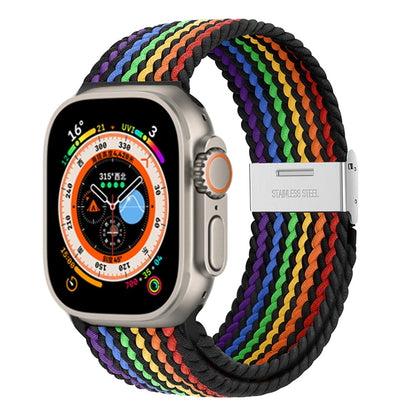 Braided Solo Loop For Apple watch band 44mm 45mm 49mm 40mm 41mm 38mm 42mm Nylon image 5