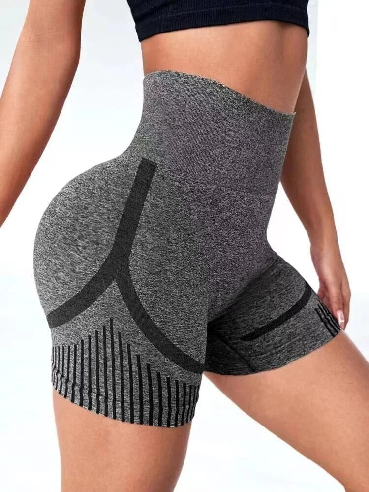 Women Yoga Shorts High Waist Workout Shorts Fitness Yoga Lift Butt Fitness Ladi image 7