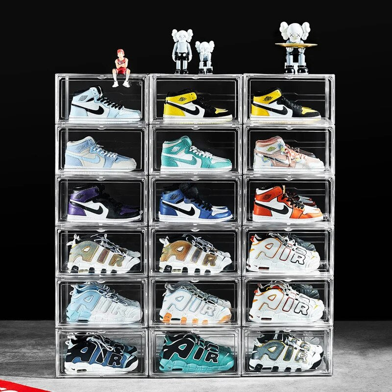 high quality Sneakers Box  plastic shoe box Stackable Cabinet Storage Box high- image 1