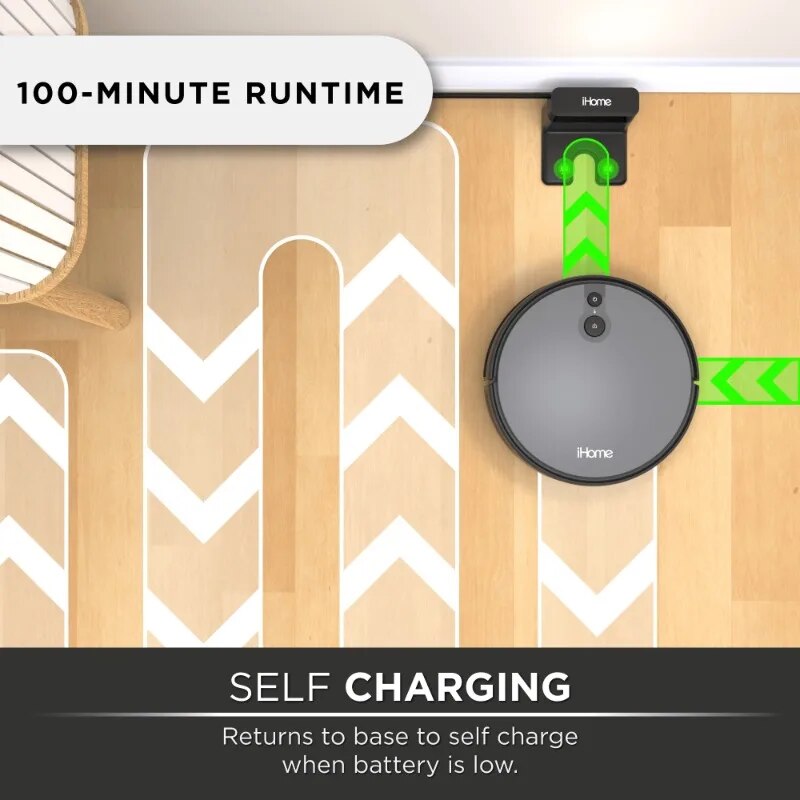 Robot Vacuum with Mapping Technology, 2000pa Strong Suction Power, 100 Minute R image 2