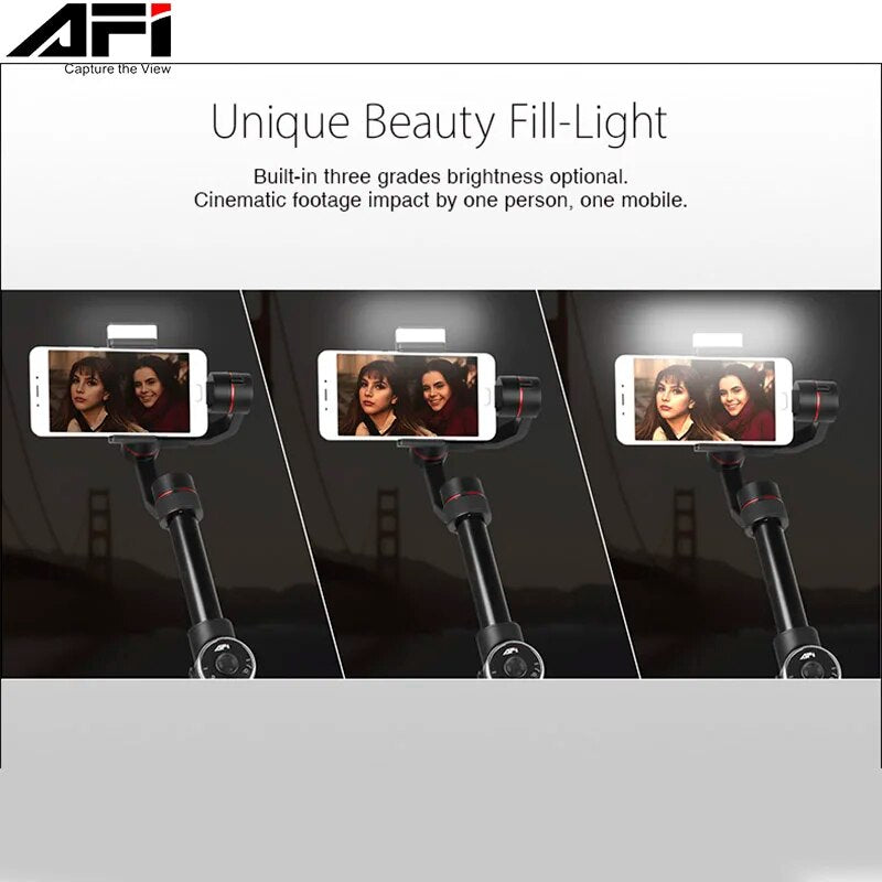 AFI V5 Stabilizer For Phone Gimbal Selfie Sticks 3-Axis Handheld Smartphone Sta image 4