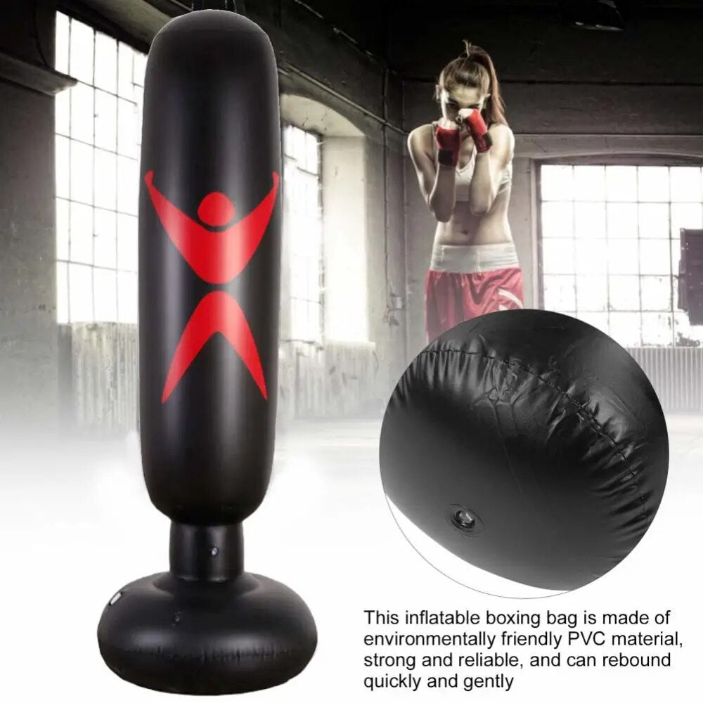 Boxing Sack 160cm Inflatable High Quality Pressure Relief Thickening Fitness Tr image 5