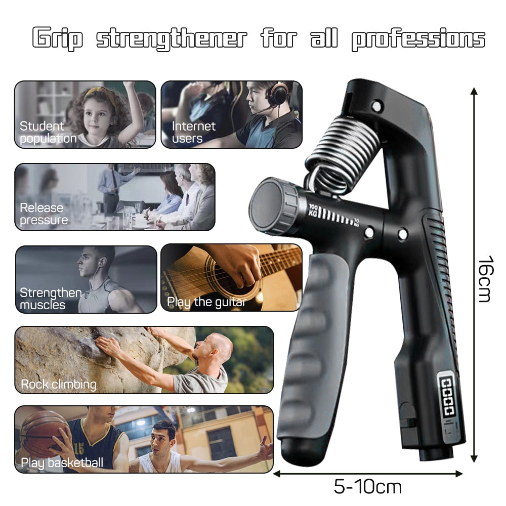 Strengthen Hand Grip 10-100Kg Wrist Expander Finger Exerciser for Forearm Muscl image 6