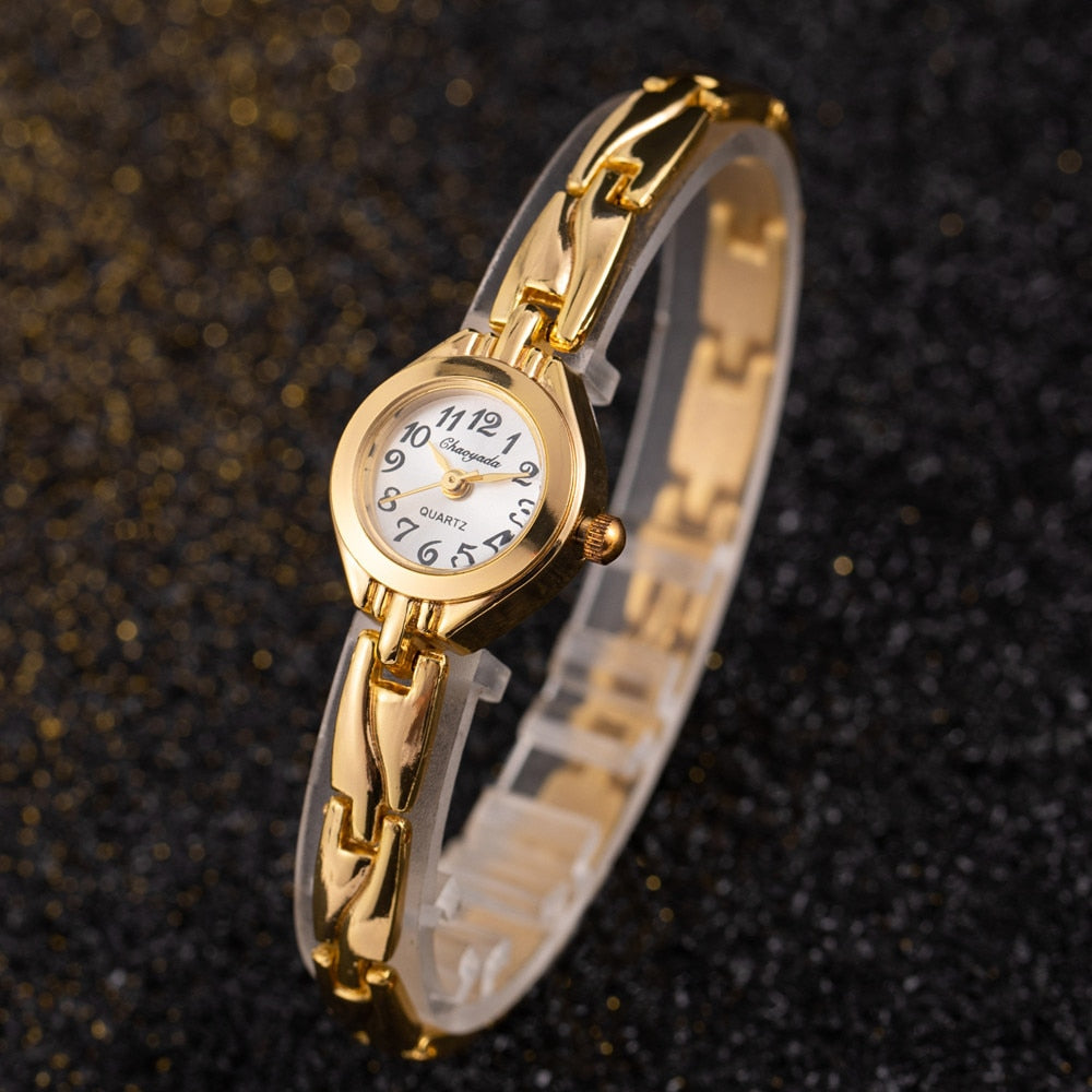 Simple Elegant Small Women's Watches Luxury Brand Gold Wrist Watches for Women  image 4