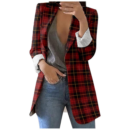 Suit Jacket 2024 Spring Jacket Women Pioneer Design Checkered Coat Commuter O image 2