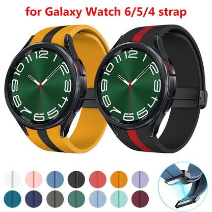Silicone Strap for Samsung Galaxy Watch 6 Classic 43mm 47mm Watch 6 40mm 44mm M image 1