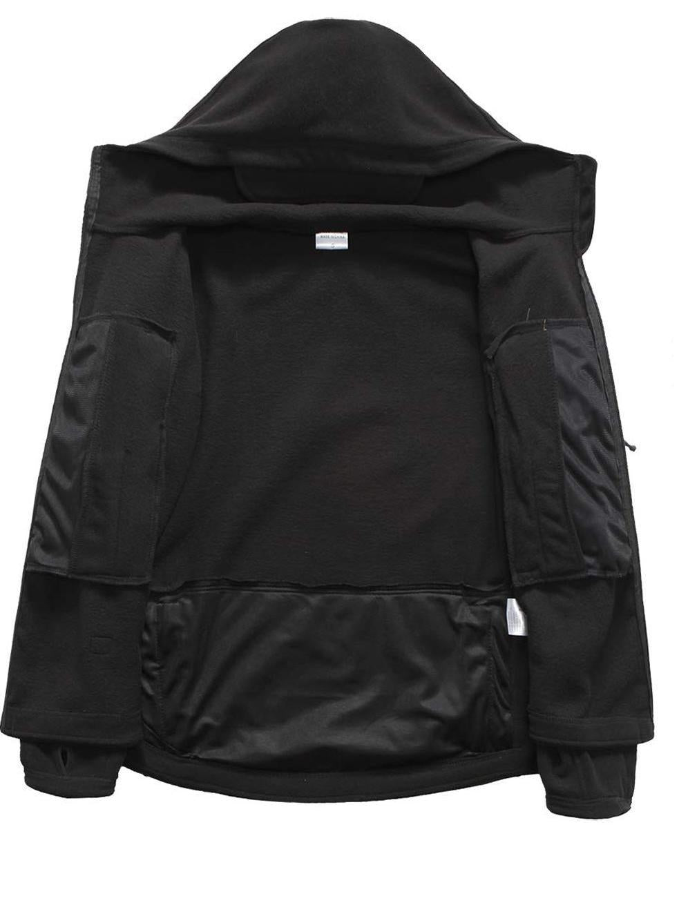 Men's Outdoor Fleece Lined Jacket Windproof Thermal Coat Lightweight Breathable image 4