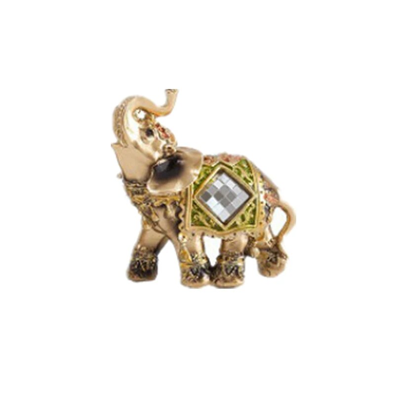 Resin Elephant Statue Ornament Home Decoration Accessories Retro Coppery Elepha image 0