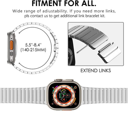 Luxury Stainless Steel Strap For Apple Watch Series 8 7 45mm 41mm 38 42 44 40 M image 9
