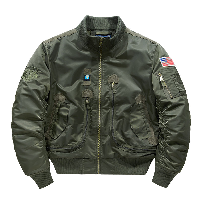 Aviator Jacket Winter Men Waterproof Fleecing Coat Outdoor Military Multi-Pocke image 4