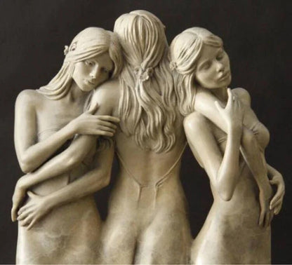 Ornaments Home Garden Garden Study Resin Ornaments New Three Goddess Sculpture image 2
