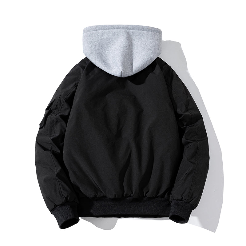 Men Bomber Jacket Autumn Winter Pilot Jacket Women Fashion Solid Baseball Coat  image 11