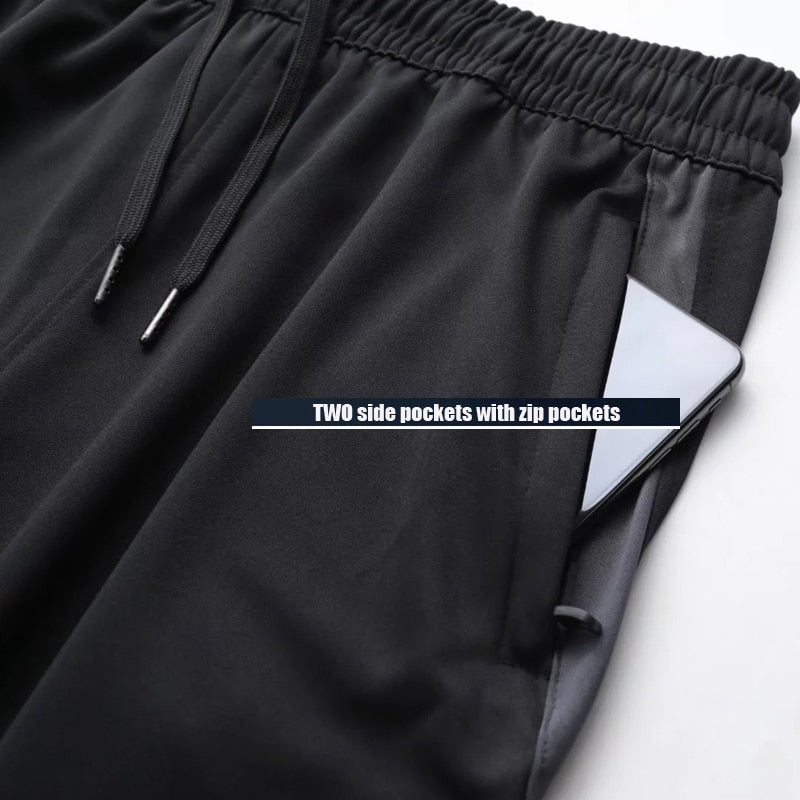 Men Sport Pants Running Pants With Zipper Pockets Soccer Training Jogging Sport image 8