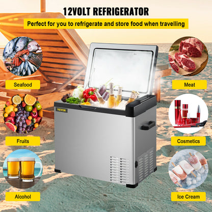 VEVOR 30L 40L 50L Mini Car Refrigerator Portable Small Fridge Freezer 12V/24V D image 4