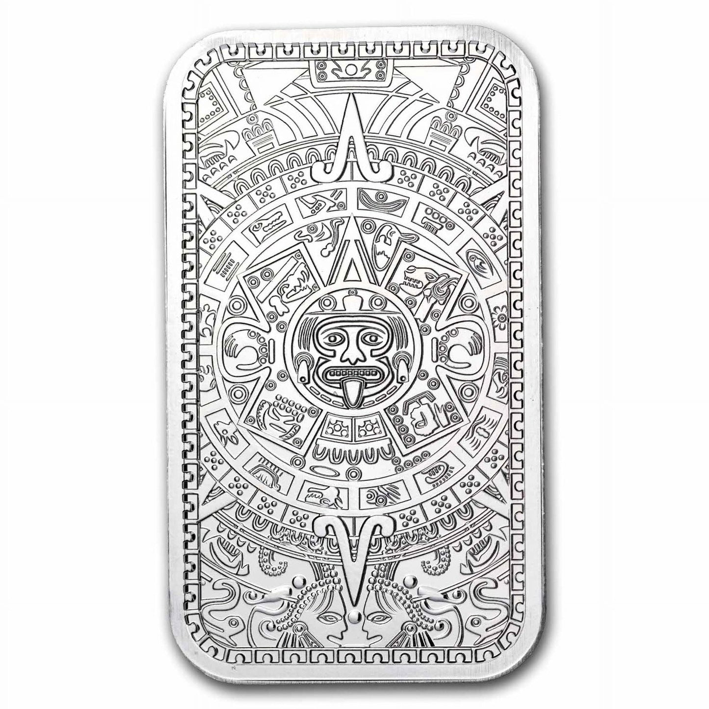 1 oz Silver Bar - Aztec image 0