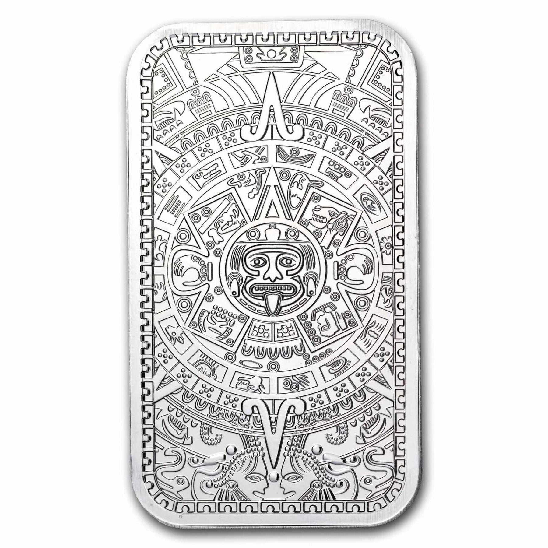1 oz Silver Bar - Aztec image 0