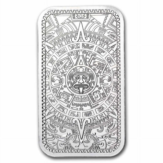 1 oz Silver Bar - Aztec image 0